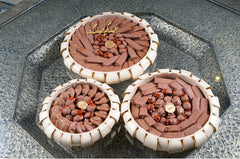 Triple Leather Tray